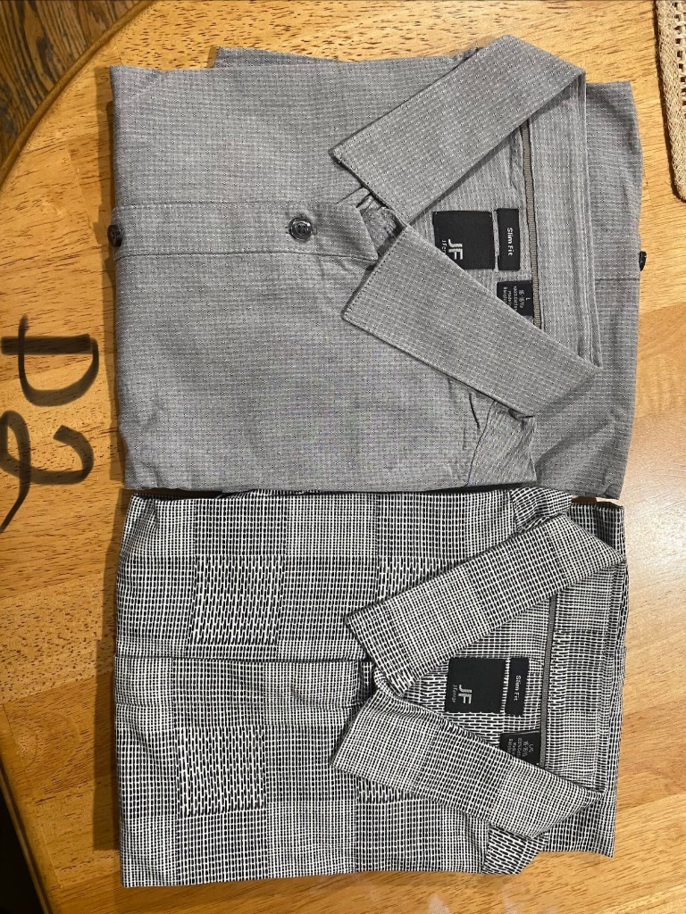2 JF J.Ferrar Slim Fit Dress Shirts Bundle Men’s Large 16-16½